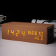 Réveil Haut-Parleur Enceinte Bluetooth Bois LED USB Alarme Lumière Nuit Qualité Audio - www.yonis-shop.com