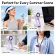 Mini Ventilateur Portable 199 Vitesses Écran LED Molette Surface Céramique Rafraîchissante Batterie 3000mAh Pliable - www.yon...