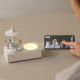 Enceinte Bluetooth Forme Carrousel Lumière Nuit Sans Fil Haut-Parleur Effet Sonore 360° Bois Grain - www.yonis-shop.com