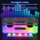 Enceinte Bluetooth Sans Fil Subwoofer Effets Lumineux Couleurs Support USB Compatible Multi-Scénarios Autonomie 1200mAh - www...