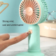 Mini Ventilateur Portable De Poche Rose À Souffle Puissant Base Amovible Support Smartphone Et Recharge USB 400 mAh - www.yon...