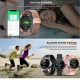 Montre Connectée Femme Or Rose Étanche IP65 Écran IPS 1.3 Pouces Bluetooth Multifonctions Surveillance Sommeil Compatible IOS...
