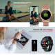 Montre Connectée Femme Or Rose Étanche IP65 Écran IPS 1.3 Pouces Bluetooth Multifonctions Surveillance Sommeil Compatible IOS...