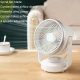Ventilateur De Bureau Rechargeable Avec Oscillation Automatique Batterie 6000 mAh Éclairage LED Et 4 Vitesses - www.yonis-sho...