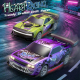 JJR/C Q247 Trendy Graffiti Drift Racer 2.4G RC Car(A-Blue) - www.yonis-shop.com