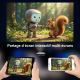 Vidéoprojecteur Android LED HD 720P Luminosité 3000 Lumens Contraste Élevé 4000:1 Home Cinéma Portable Wi-Fi Bluetooth - www....