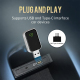Adaptateur Sans Fil Android Auto CarPlay 2 En 1 Pour 98% Des Véhicules À Connexion Filaire Bluetooth 5.4 WiFi Double Bande - ...