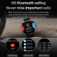 Montre Connectée Étanche IP67 Avec Appels Bluetooth Et Suivi De Santé Bracelet Silicone Noir 1.46 Pouces Paiement Alipay Et N...