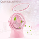 Ventilateur De Bureau Portable Rechargeable USB Silencieux Avec Lampe D’Ambiance À 3 Éclairages Réglables - www.yonis-shop.com