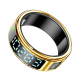 Bague Connectée Taille 11 Or Contrôle Gestuel Surveillance Santé Modes Sportifs Multiples Étanche IP68 Compatible Android iOS...