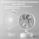 Ventilateur De Table Portable Silencieux USB Type-C Avec Batterie 4000 mAh Oscillation 135° Et Vitesse Réglable - www.yonis-s...
