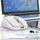 Souris Sans Fil 2400DPI Dual Mode 2.4GHz Bluetooth 5.1 6 Boutons Mute Rechargeable 700mAH 14 Modes Lumineux - www.yonis-shop.com