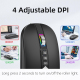 Souris Sans Fil 2400DPI Dual Mode 2.4GHz Bluetooth 5.1 Métallique Grise Haute Précision 6 Boutons Mute Design Longue Durée Ba...