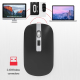 Souris Sans Fil Rechargeable 2.4G 10M Distance Metal Wheel Mute 500mAh Batterie Haute Résolution 1600DPI - www.yonis-shop.com