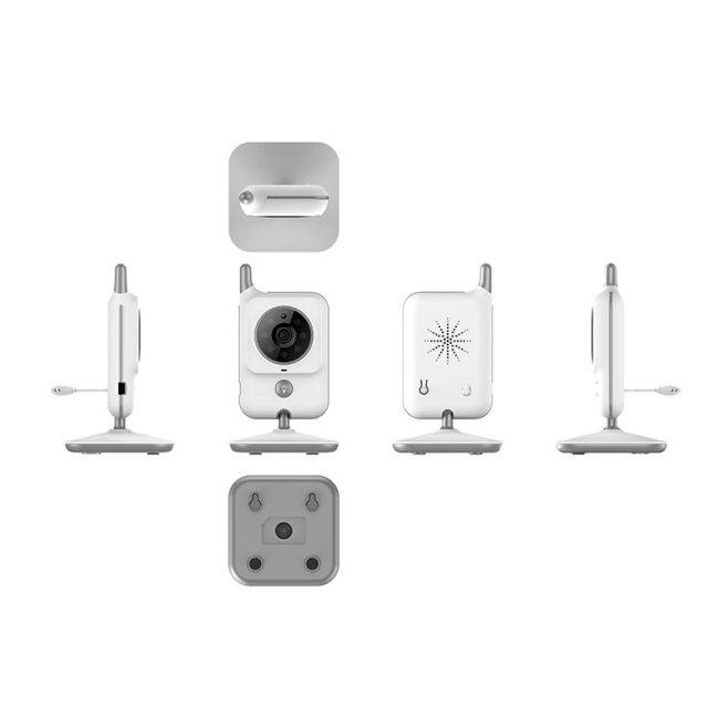 Babyphone Camera Écran LCD 3.2 Pouces Vision Nocturne Moniteur Température 8 Berceuses - www.yonis-shop.com