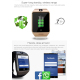 Montre Connectée Écran IPS 1.54 Pouces Bluetooth 3.0 Podomètre Rappel Sédentaire Moniteur de Sommeil Anti-Perte Caméra à Dist...