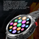 Montre Connectée Écran Rond 1.6 Pouces Bluetooth Surveillance Santé 24 Modes Sportifs Étanche Batterie Longue Durée - www.yon...