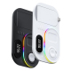 Chargeur Sans Fil 3 en 1 Rapide Avec Lumière Ambiance RGB et Horloge Pour Smartphone iWatch et AirPods - www.yonis-shop.com