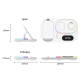 Chargeur Sans Fil 3 en 1 Rapide Avec Lumière Ambiance RGB et Horloge Pour Smartphone iWatch et AirPods - www.yonis-shop.com
