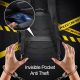Sacoche Ordinateur Portable Antivol Étanche Grande Capacité Avec Port USB Taille Compacte Et Confortable Noir - www.yonis-sho...