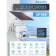 Caméra Surveillance HD 1080P Étanche IP66 Avec Panneau Solaire 4G Vision Nocturne Détection Mouvement Audio Bidirectionnel Av...