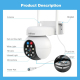 Camera Surveillance Extérieure Wifi 5MP Vision Nocturne Couleur Détection Mouvement Alarme Sonore Lumineuse - www.yonis-shop.com