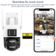 Camera Surveillance AI Détection Humanoïde Vision Nocturne WiFi IP Dome Alarme Protection Extérieure - www.yonis-shop.com