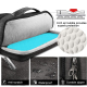 Sacoche Ordinateur Portable 13-14 Pouces Imperméable Multifonctionnelle avec Protection Complète et Design Confortable Noir -...
