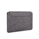 Sacoche Ordinateur Portable Élégante Et Légère En Peau De Mouton Gris Espace Profond 14.1-15.4 Pouces Résistante À L'eau Et T...