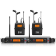 Microphone Sans Fil UHF Pour Chanteur Sur Scène Avec Système De Moniteur In-Ear Et 2 Body Packs
