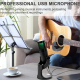 Microphone USB Pour Enregistrement Vocal Avec Lumière RGB et Support Stable Pour Podcasts Streaming et Réunions En Ligne - ww...