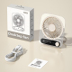 Ventilateur De Bureau Et Mural 199 Vitesses Rechargeable 3000 mAh Avec Aromathérapie Et Lumière Chaude - www.yonis-shop.com