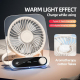 Ventilateur De Bureau Et Mural 199 Vitesses Rechargeable 3000 mAh Avec Aromathérapie Et Lumière Chaude - www.yonis-shop.com