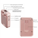 Microphone Bluetooth Haut-Parleur Double Amplification Enceinte Audio Rose Gold Avec Radio FM Et Enregistrement - www.yonis-s...