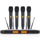 Microphone Professionnel Sans Fil UHF 4 Canaux Avec 4 Microphones Portatifs Pour Événements Extérieurs - www.yonis-shop.com