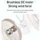 Ventilateur De Table Et Mural Pliable Orientable À 90° Batterie 4000mAh Veilleuse Intégrée - www.yonis-shop.com