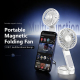 Ventilateur Portable Pliable 3 En 1 Avec Support Téléphone Magnétique LED Et 3 Vitesses Recharge USB C - www.yonis-shop.com