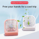 Ventilateur Portable Pliable À Main Bureau Et Cou Silencieux Batterie 3000mAh 3 Vitesses Orientation À 180° - www.yonis-shop.com
