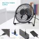 Ventilateur De Bureau USB Silencieux 5 Pouces À Façade Amovible Et Grille Résistante Dark - www.yonis-shop.com
