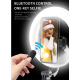 Perche À Selfie Avec Anneau Lumineux 6 Pouces Bluetooth Trépied Portable 360 Degrés 3 Types De Lumières 1200mAh USB - www.yon...