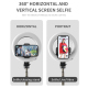 Perche À Selfie Avec Anneau Lumineux 6 Pouces Bluetooth Trépied Portable 360 Degrés 3 Types De Lumières 1200mAh USB - www.yon...