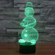 Lampe Créative 3D Bonhomme de Neige 7 Couleurs LED Tactile 0.5W USB Piles AA - www.yonis-shop.com