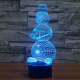 Lampe Créative 3D Bonhomme de Neige 7 Couleurs LED Tactile 0.5W USB Piles AA - www.yonis-shop.com