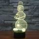 Lampe Créative 3D Bonhomme de Neige 7 Couleurs LED Tactile 0.5W USB Piles AA - www.yonis-shop.com