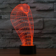 Lampe Créative 3D Cobra 7 Couleurs LED Tactile 0.5W USB Piles AA - www.yonis-shop.com