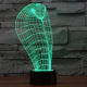 Lampe Créative 3D Cobra 7 Couleurs LED Tactile 0.5W USB Piles AA - www.yonis-shop.com