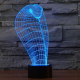 Lampe Créative 3D Cobra 7 Couleurs LED Tactile 0.5W USB Piles AA - www.yonis-shop.com