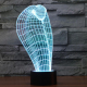 Lampe Créative 3D Cobra 7 Couleurs LED Tactile 0.5W USB Piles AA - www.yonis-shop.com