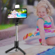 Perche À Selfie Bluetooth Avec Trépied Et Lumière LED Pour Android Et iOS 360 Degrés Rotation - www.yonis-shop.com