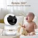 Babyphone Camera Sans Fil 1080P Avec Capteur Température Humidité Vision Nocturne Audio Bidirectionnel Détection Mouvement Al...